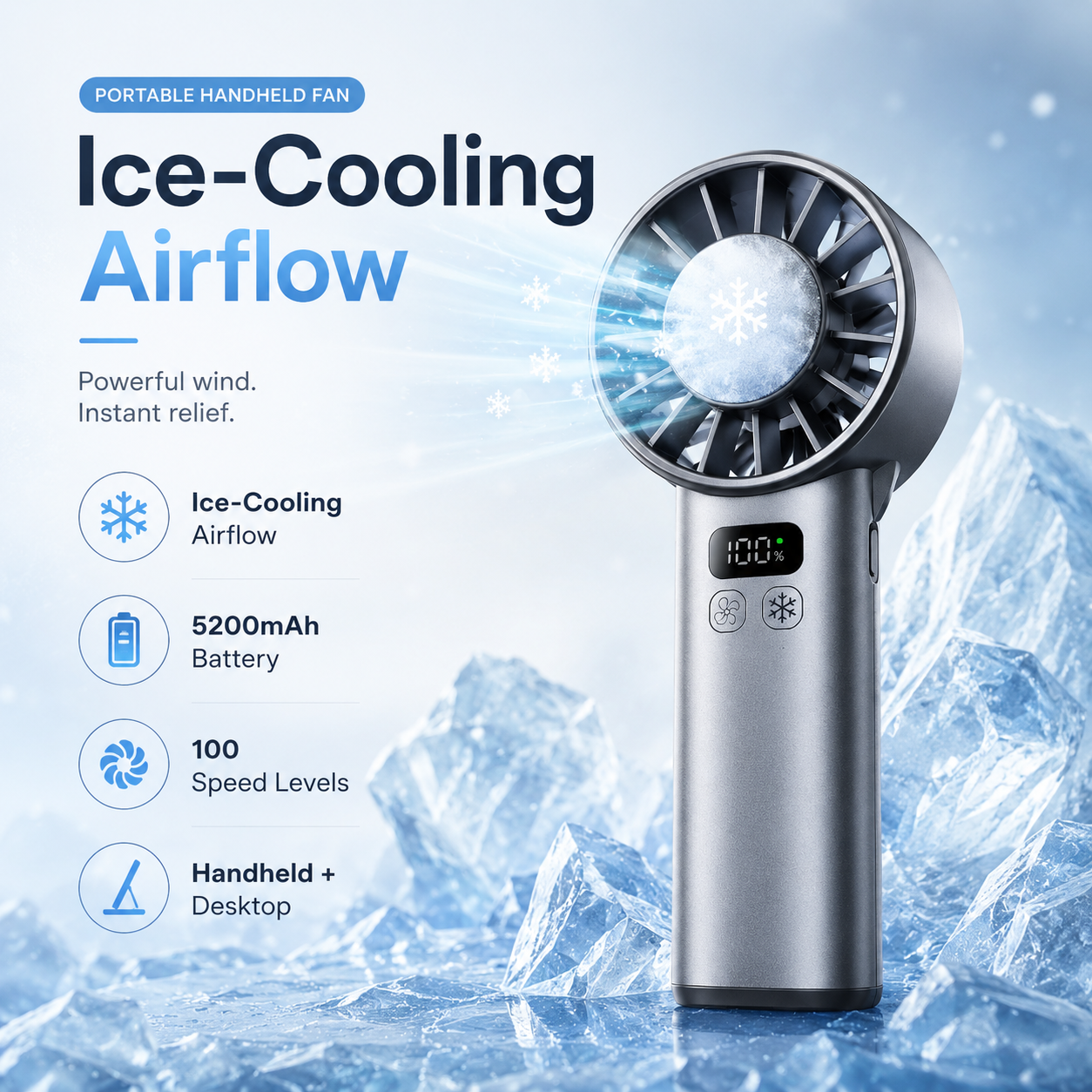 Tragbarer IceWind Kühlventilator