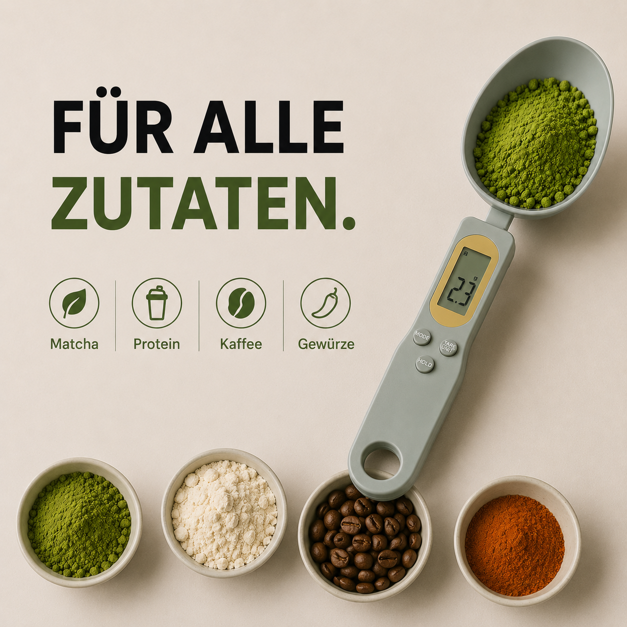 Mini Löffelwaage - Präzise Messung leicht gemacht!
