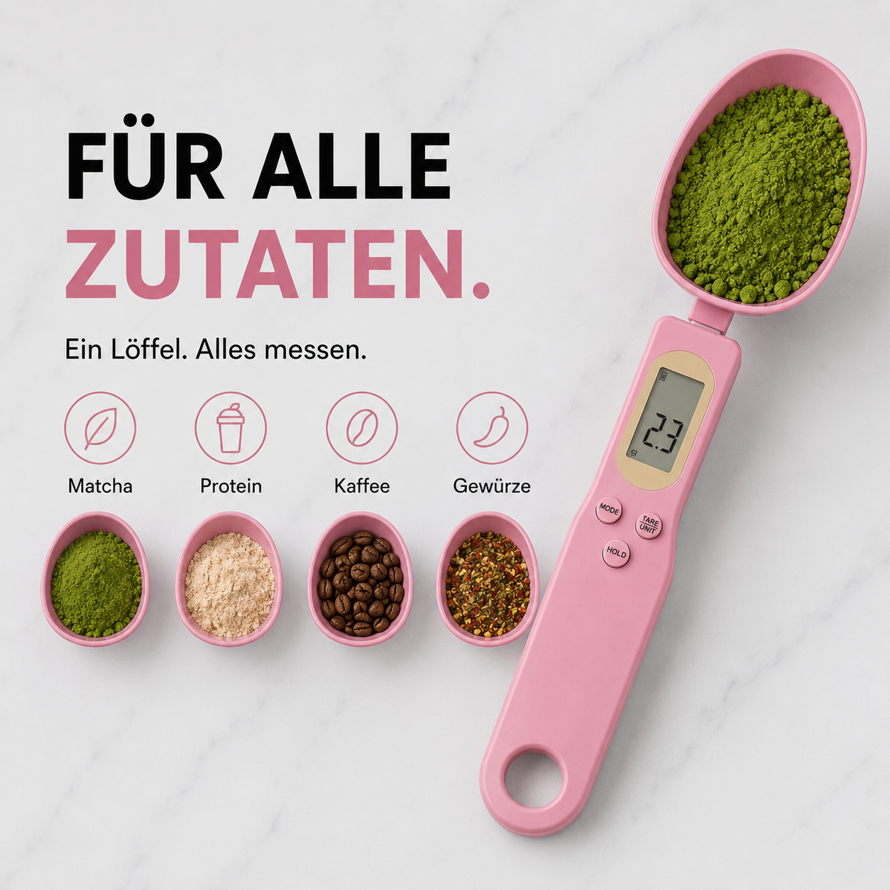 Mini Löffelwaage - Präzise Messung leicht gemacht!