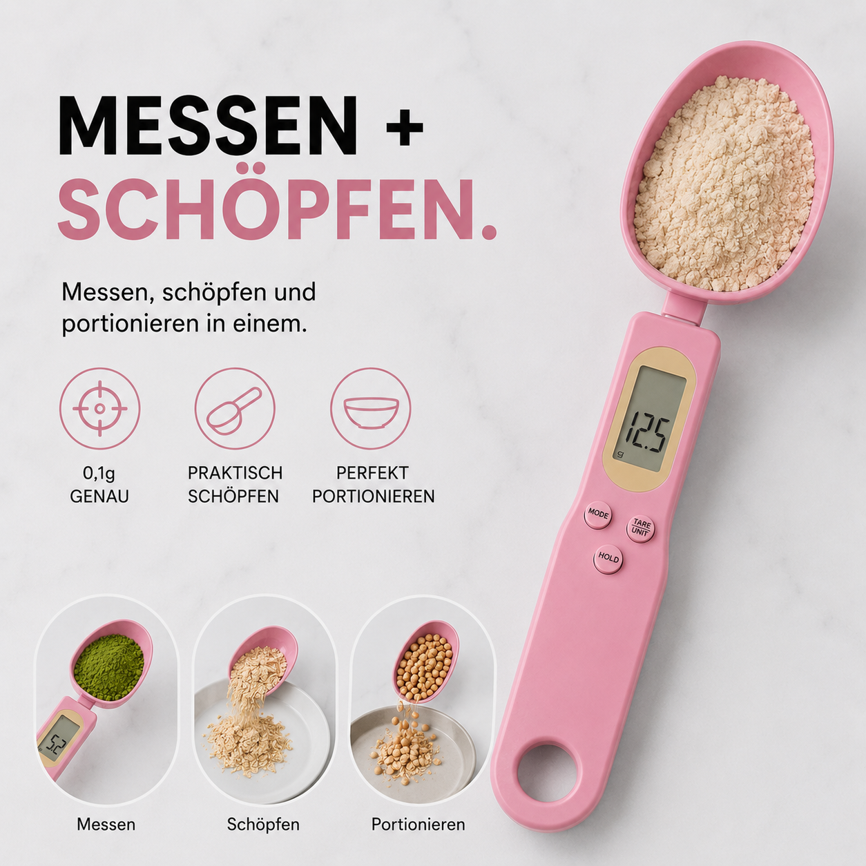 Mini Löffelwaage - Präzise Messung leicht gemacht!