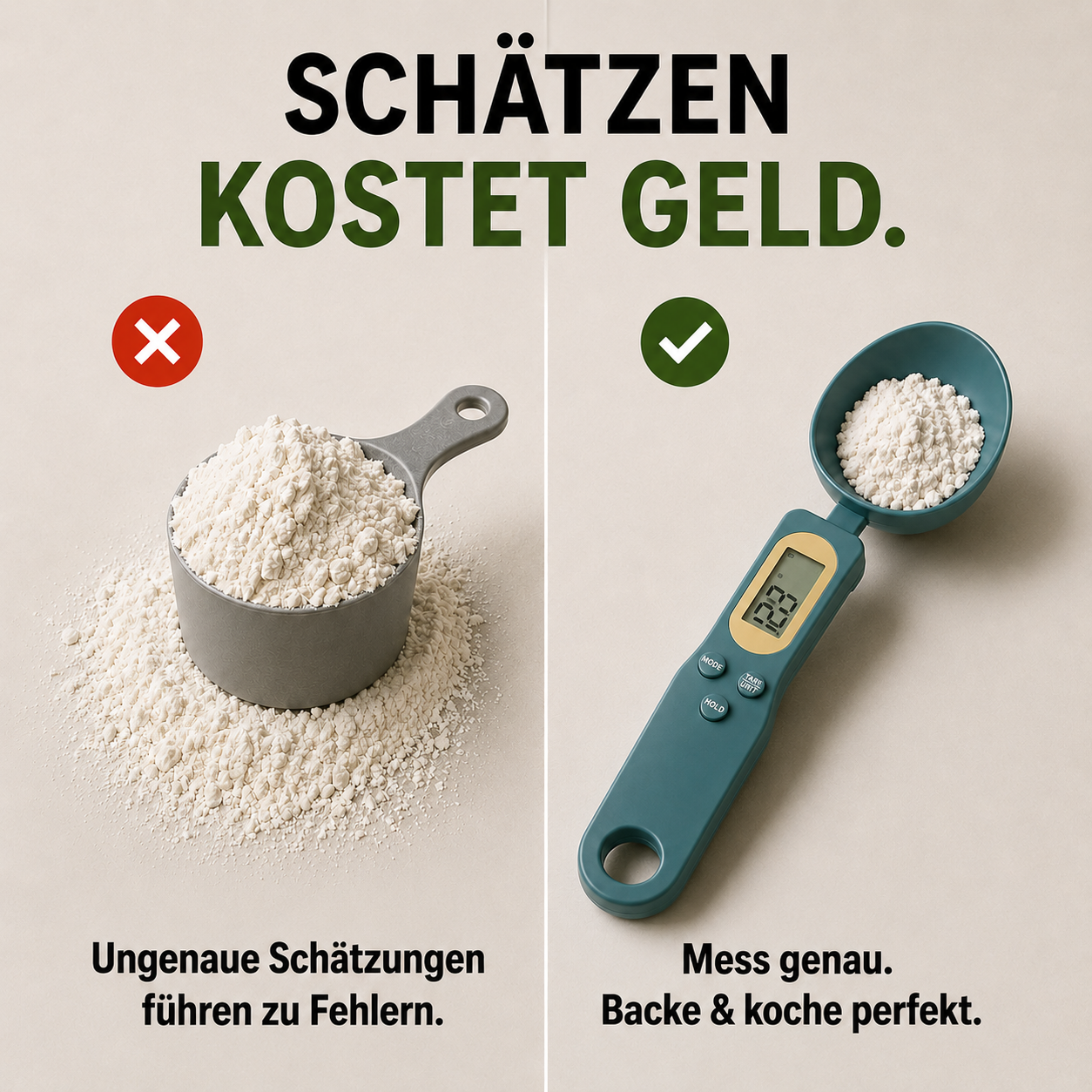 Mini Löffelwaage - Präzise Messung leicht gemacht!