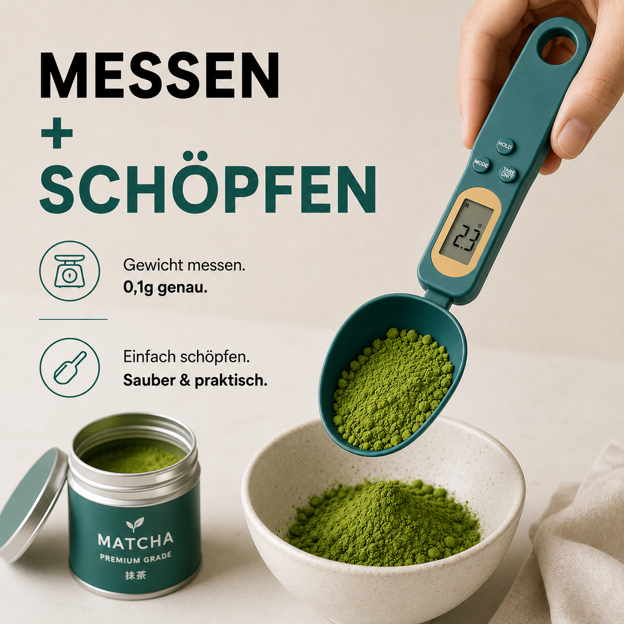 Mini Löffelwaage - Präzise Messung leicht gemacht!