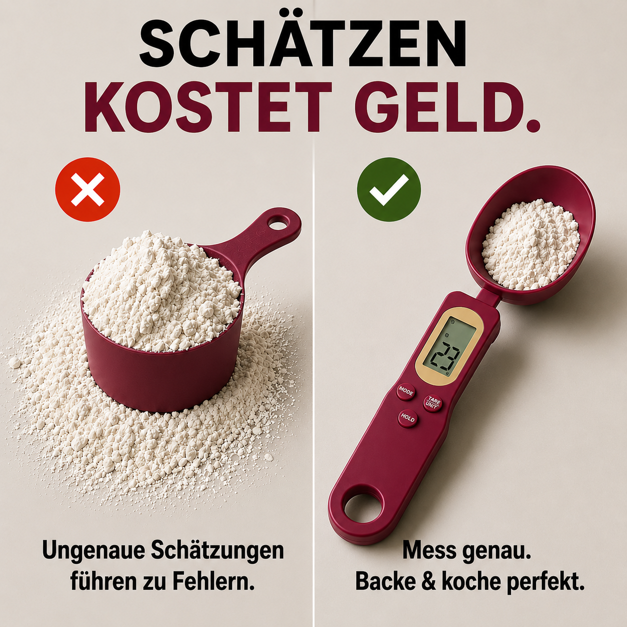 Mini Löffelwaage - Präzise Messung leicht gemacht!