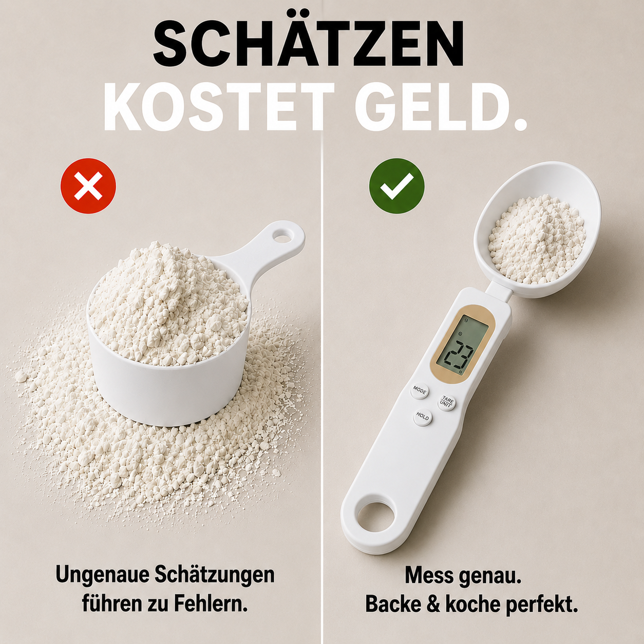 Mini Löffelwaage - Präzise Messung leicht gemacht!
