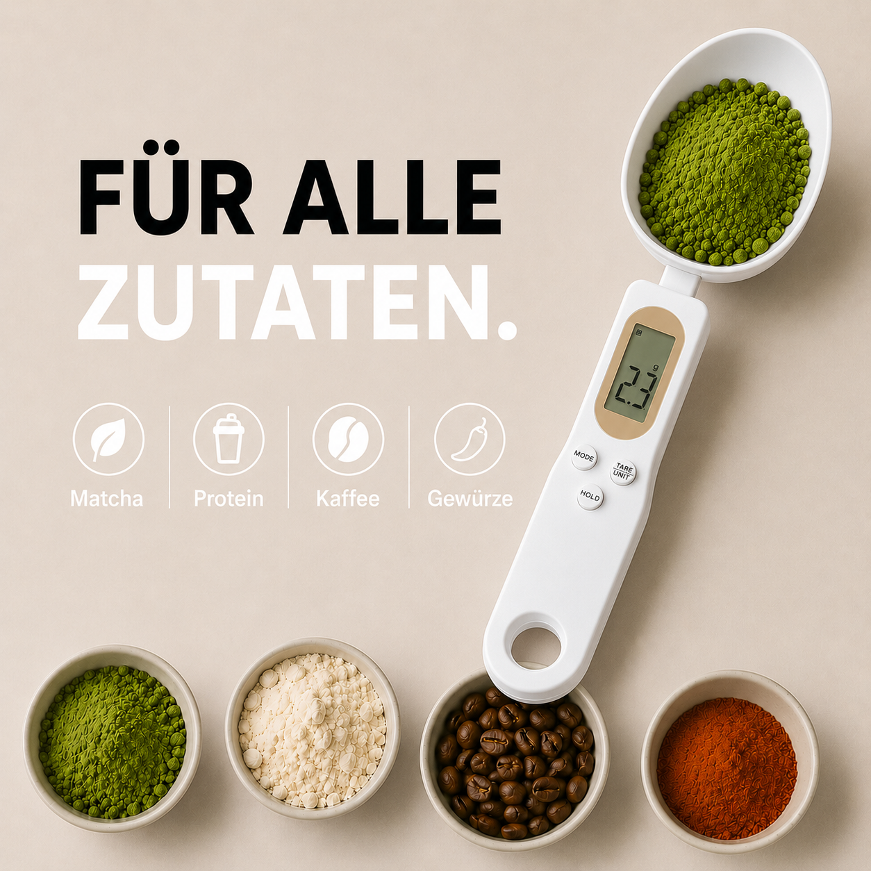 Mini Löffelwaage - Präzise Messung leicht gemacht!