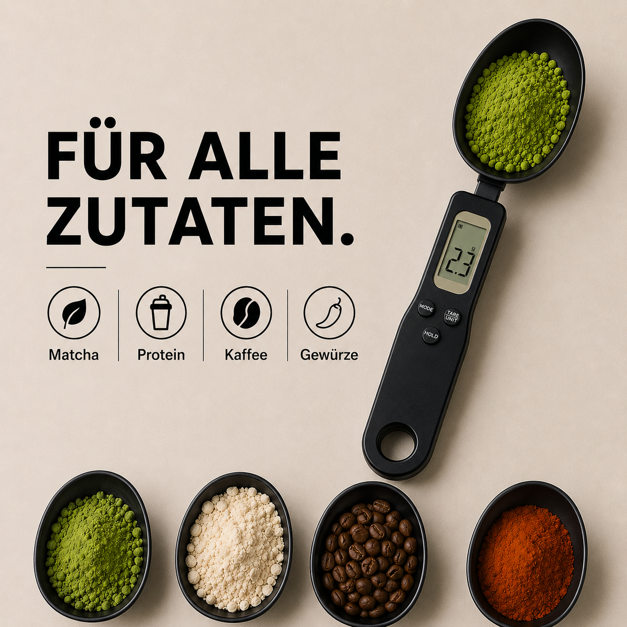 Mini Löffelwaage - Präzise Messung leicht gemacht!