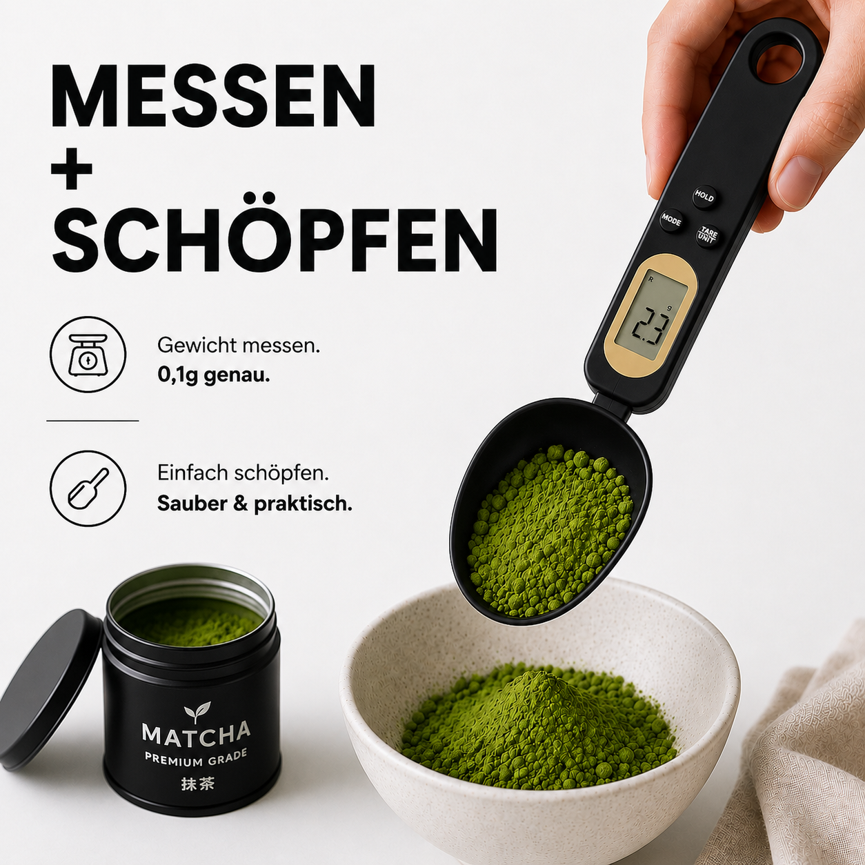 Mini Löffelwaage - Präzise Messung leicht gemacht!