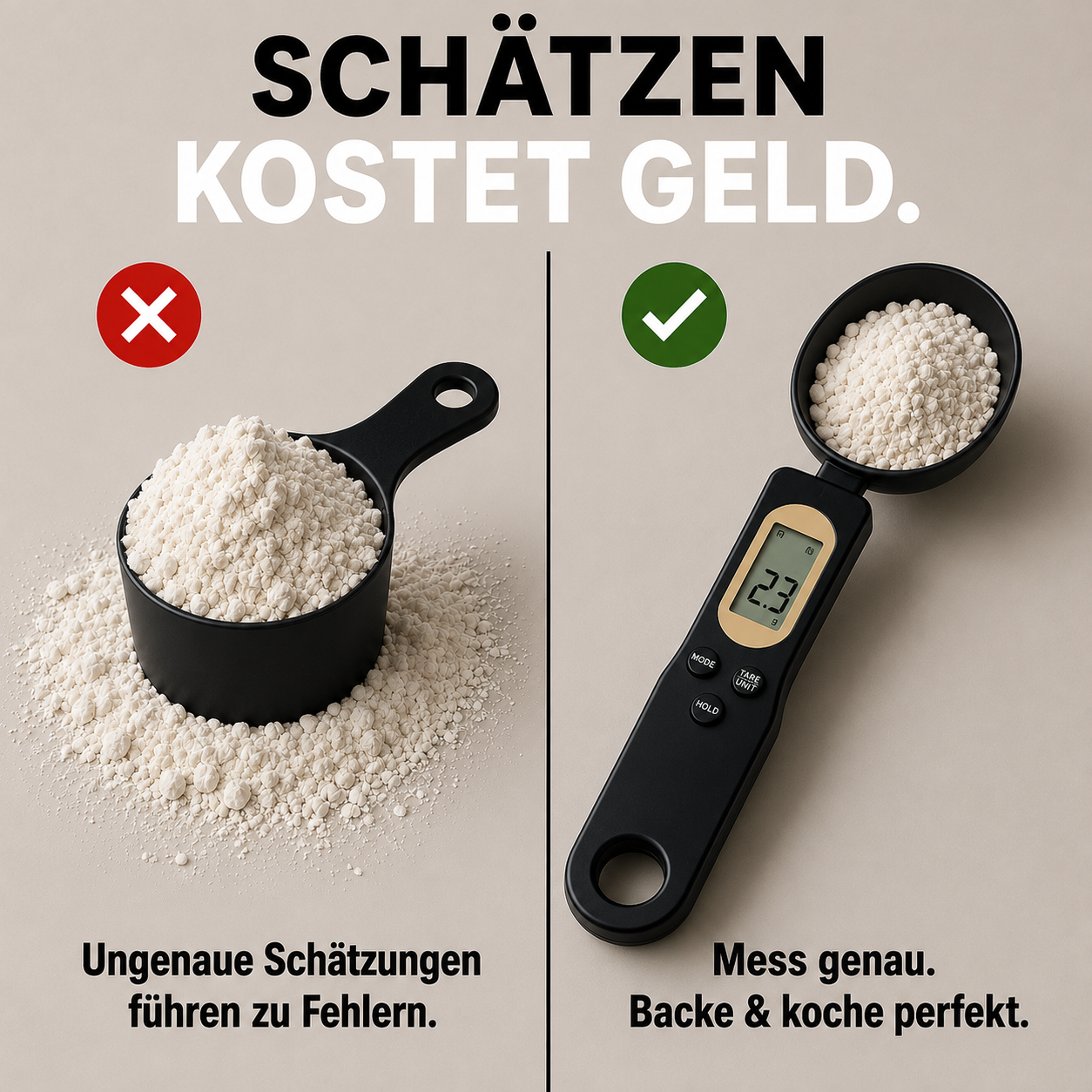 Mini Löffelwaage - Präzise Messung leicht gemacht!